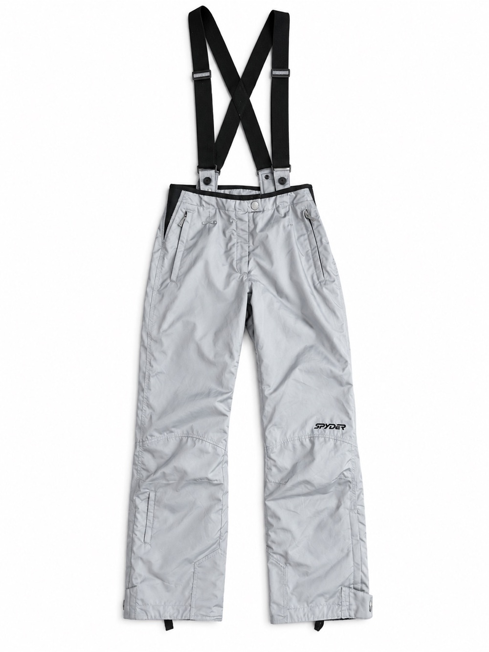 Spyder Waterproof Ski Snowboard Bib Pants Silver Gray Size 10